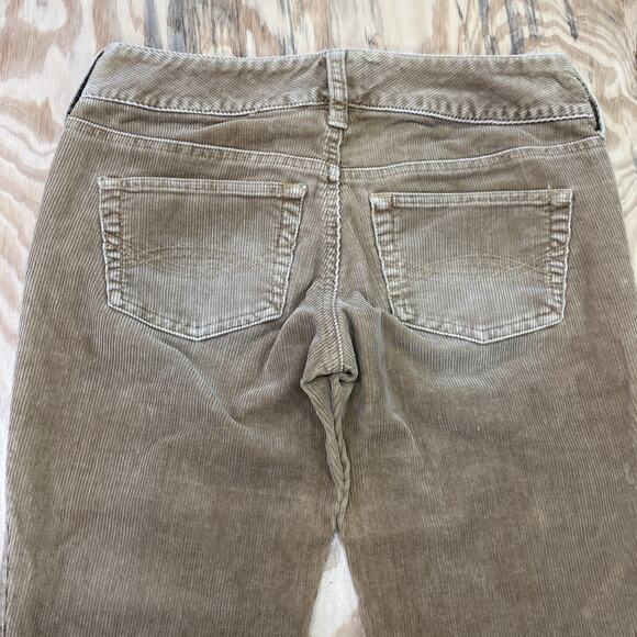 VTG Y2K Abercrombie & Fitch Corduroy Pants Womens 0 Beige Low Rise Boot Flare - Picture 7 of 13